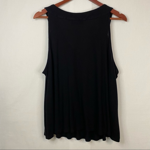 APT. 9 Black Beaded Low Cut V Neck Tank Top Plus Size 2X - Picture 4 of 7